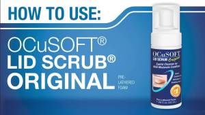 OCuSOFT Lid Scrub Original Foaming Eyelid Cleanser - Mild Instant Foaming Eyelid & Eyelash Cleanser - Daily Eyelid Wash to Remove Oil Dust Pollen & Eye Makeup - 7.25 fl oz