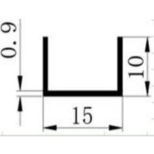 Nẹp nhôm u15 nẹp nhôm chữ U nẹp viền tường thanh dài 2m7
