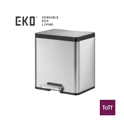 Eko Ecocasa II Stainless Steel Rectangle Step Bin With Soft Closing 10L