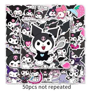50pcs Sanrio Family Kuromi Sticker pelekat Label kreatif Cute DIY Sticker hiasan