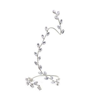 SQMETR Lấp lánh Vòng tay hình lá cây đính đá Zircon Quá trình mạ điện Có thể điều chỉnh Vòng tay đính đá pha lê cô dâu Vật liệu đồng Vòng tay lá Dành cho Nữ Giới và Thiếu Nữ