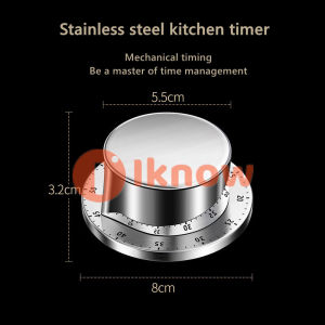 I know Magnetic Kitchen Timer Wind Up - Mechanical Stainless Steel Countdown Timer with Loud Alarm for Chef Cooking Baking Washing