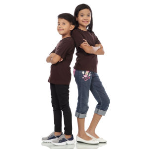 Kaos Polos Anak Oneck Lengan Pendek Bahan Katun Combed 30s Warna Cokelat Tua