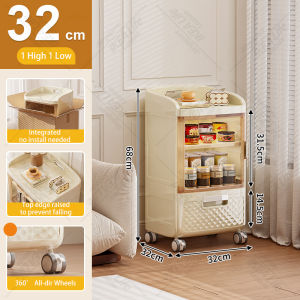 NEST Bedside Drawer Storage Cabinet Plastic Bedroom Storage Cabinet Multifunctional Bathroom Gap Cabinet With Wheels