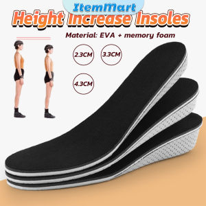 ItemMart Height Increase Insoles High Full Memory Foam arch support Cushion Pads for Men and Women 2.3cm 3.3cm 4.3cm