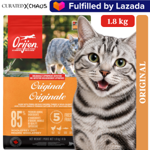 Orijen Original Adult Dry Cat Food Chicken Turkey Fish WholePrey 1.8kg