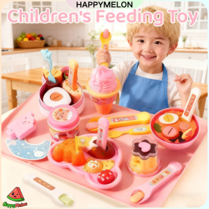 Jelly Pudding Set Pretend Play Food Feeding Toy Strawberry Pudding Bento Bear Ramen Noodle Play House Game