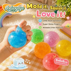 Aoduoyaya Squishy Balls Moldable Non Rebound Slush Texture Coconut Oil Handmade Portable Sensory Fidget 捏捏彩球