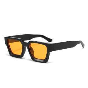 OUTOPEN Nhiều màu sắc Kính mát khung vuông lớn Nhẹ Chân rộng Kính mát họa tiết báo Retro Cổ điển Kính mắt UV400 cho nam