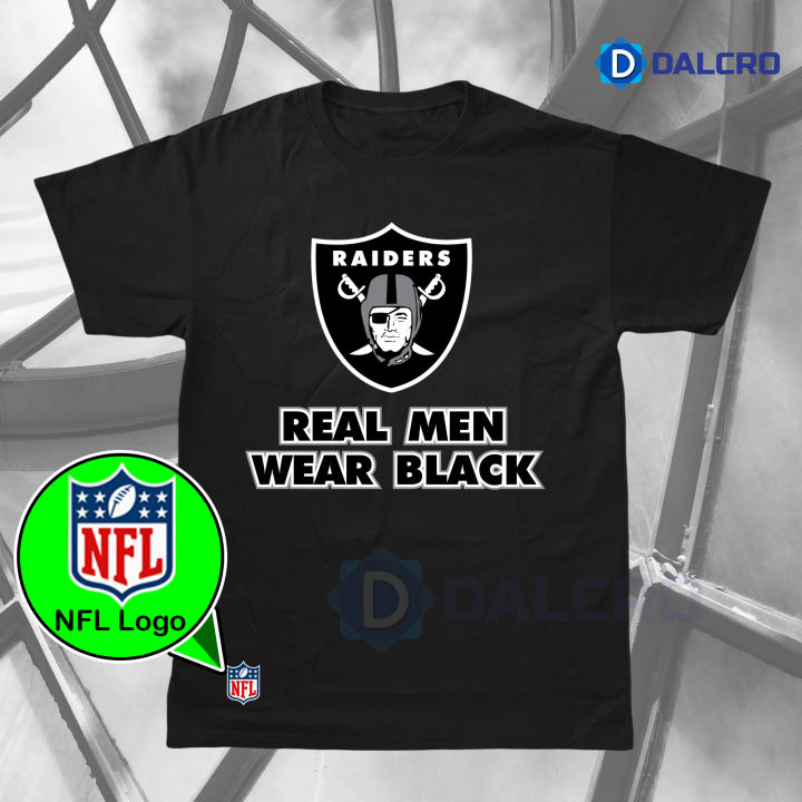 NFL Oakland Raiders Men's T-Shirt (Real Men) Rubberized Vinyl