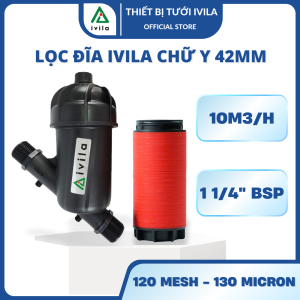 Lọc đĩa IVILA chữ Y 42mm (1-1/4"") Lọc đĩa chữ Y phi 42 Lọc nước tưới cây lọc cặn rác dùng trong hệ thống tưới thiết bị làm sạch nguồn nước lọc nước đầu nguồn