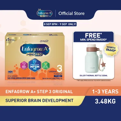 (EXP: 21-02-2027) Enfagrow A+ Step 3 (1Y+) Original/ Vanilla Milk Formula Powder (3.48kg)