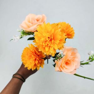 Bunga Rose Mix Cabang 5 Artificial Flower Hiasan Seserahan Rustic Bunga Buatan untuk Dekorasi Cafe Rumah Bunga Pelaminan atau Wedding Pernikahan Pesta Hias Import Artifisal Termurah