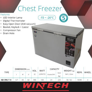GEA AB-396-T-X CHEST FREEZER / FREEEZER BOX -PUTIH - KHUSUS JABODETABEK