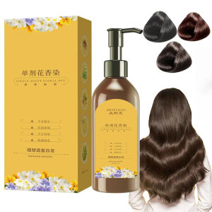 Gội nhuộm đen phủ bạc Nhuộm Tóc Thảo Dược Dầu Gội Thuốc Nhuộm Tóc Hoa Thơm 260ml