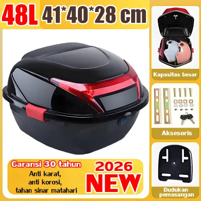 Motorcycle BOX 48L Box Belakang Motor Kapasitas Tas Motor Tailbag Kotak Sepeda Motor rear box ABS