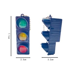 Traffic Light Keychain Signal Light Pendant Unique Car Keychain Plastic Light Up Pendant 3D Pendant
