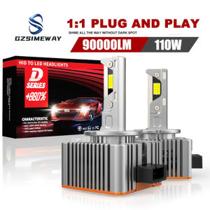 Gzsimeway D1S D3S Led Đèn Pha Ô Tô 1:1 HID D2S D4S d5s D8S D1R Xenon 6000K CANBUS bóng đèn LED đèn ô tô 90000lm 70W Turbo đui cắm đèn & chơi