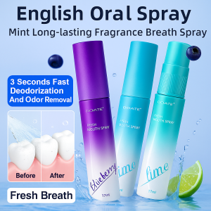 Oral Spray High Atomization Formulation Fruity Moisturizing Clean Teeth Health Reduction of Bacteria