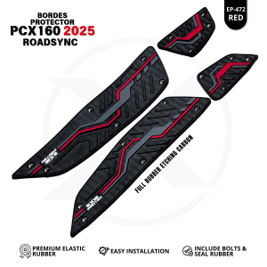 Bordes Protector PCX 160 2025 RoadSync - Panel Step Floor Pelindung Pijakan Kaki Motorcycle Exie Art