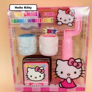 Small Wheel Seals Cute Cartoon Roller Seal Stamps Art Craft DIY design Kids Toy art supplies Childrens gift stationery TT42