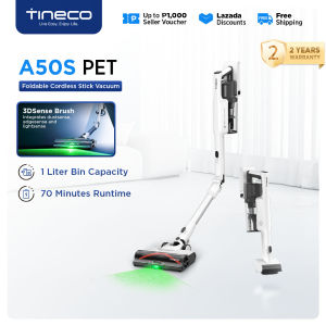 [NEW] Tineco A50S UltraClean Cordless Vacuum – 185W Suction iLoop Smart Sensor Zero Tangle Roller 70 Min Runtime