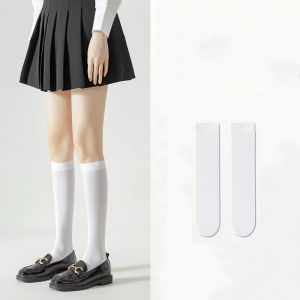 3/12Pairs JK Knee Over Socks Womens Ins Fashion Girls Socks Basic Classic Versatile Black and White Mid length Socks