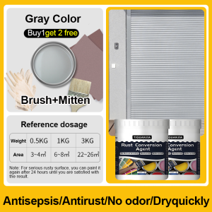 【30 seconds fast drying】1000ml anti rust paint for metal rust metal paint tma cat anti karat rust converter metal paint anti rust cat besi anti karat anti rust spray paint for metal rust converter primer anti rust primer rust converter paint 0 formaldehyd