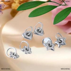 [COD] WEICHENG Punk Dangle Earrings Unique Detachable Stainless Steel Chunky Star Heart Hoop Earrings For Women Men Statement Jewelry