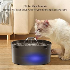 Pet Drinking Fountain 2.2L Double Outlet Design Low Noise Pump Water Dispenser Cats Dog Hydrations Watering Device