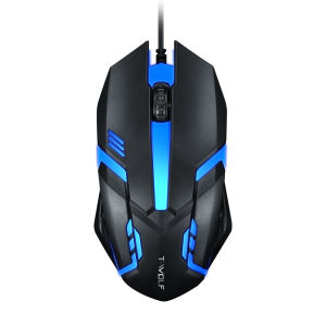 (HD1) Thunder Wolf V1 Wired Mouse USB Luminous mouse for desktop and laptop universal and affordable