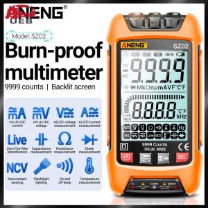 [UEB AUTO]9999 Counts Digital Multimeter Auto Range True RMS NCV Digital Multimeter DC AC Voltage Current Resistance Frequency High Precision with LED Lights