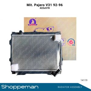 14119 MITSUBISHI PAJERO V31 1992-1996 RADIATOR ASSEMBLY M/T 422x578x32mm PA32 1ROW