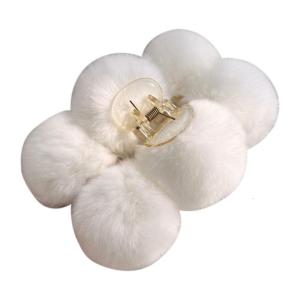 Plush Hair Clip for Women Cute Claw Clip Styling Furry Balls Thick Hair Thin Hair Hair Accessories Headpiece Gift