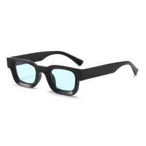 Kacamata Hitam UV400 Bingkai Kecil Persegi Gaya Vintage Untuk Pria/Wanita Boldie Frame Tebal murah
