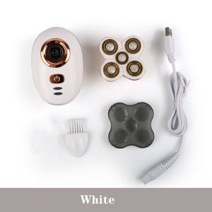 Hengfa Lina 5 Heads Electric Shaver Men Head Polish Hair Trimmer USB Rechargeable Washable 4D Floating Shaving Machine Wet & Dry Razors