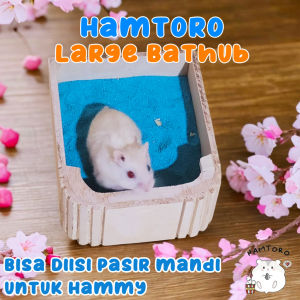 Hamtoro Large Bathub Tempat Mandi Hamster Model Tengah FREE PACKAGING
