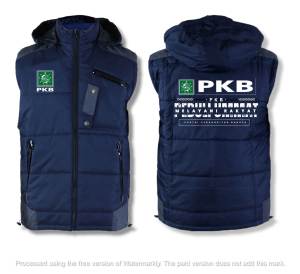 Jaket Rompi Pria Custom Desain Partai PKB - Pilihan Warna Elegan Bahan Polyester Nyaman untuk Riding Motor