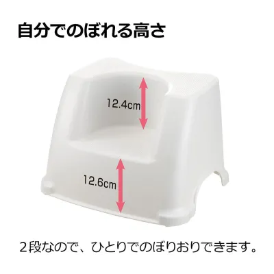 Richell - Toddler Potty Training Toilet Support Step Stool(White)
