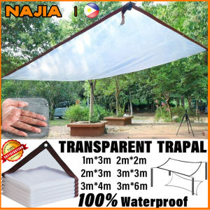 NAJIA Transparent Trapal PVC Waterproof Tarpaulin Garden Outdoor Cloth Awning Trapal Plastic Makapal Clear Trapal