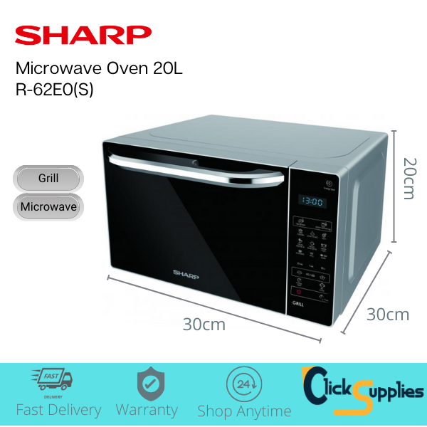 SHARP Microwave Oven R62E0(S) with Grill 20 Liters Capacity Japan