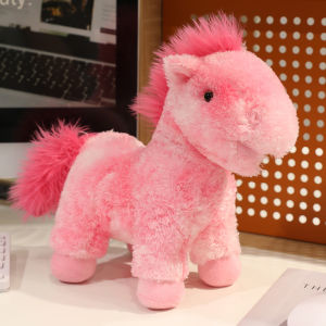 JOJO CASTLE Fantastic Rainbow Horse Plush Dolls 22/35cm  Stuffed Animal Cute Unicorn Colorful Pony Plush Toys Birthday Gift For Children Friends