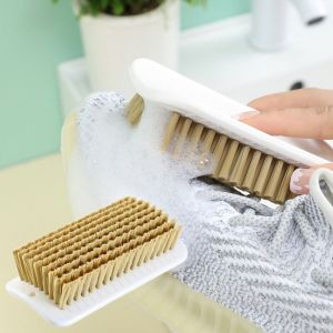 ZOATAAL ขนแปรงนุ่ม แปรงล้างรองเท้า มีรูแขวน ของใช้ในครัวเรือน แปรงซักผ้าซักอบรีด มัลติฟังก์ชั่ พลาสติกทำจากพลาสติก แปรงขัดรองเท้า สำหรับการทำความสะอาด