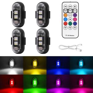 NTNKC 8 Colors Wireless LED Strobe Lights Waterproof Anti-Collision Aircraft Indicator Durable Night Security Dummy Alarm Lamp Car