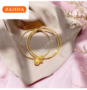 916 Original Pawnable Saudi Gold Not Fade Girl Three Lives III Promise Bracelet Gold Bracelet for Women Couple Bracelet Bring Good Luck New Product for Wanklet for Women Gifts Fasion Jewellery