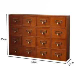 xpkQ Drawer Type Storage Wood Organizer Boxes Large Wooden Decorative Living Room Storage Container Multifunctional Accessory Bin 7M5T2