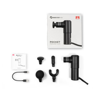 Booster MINI massage gun Hand Held Muscle Massager 0.5 KG Light Weight Deep Tissue Massager. Therapy fascial gun massage Quick Rechargeable Device - Includes 4 Massage Heads. Deep Tissue Massage Device with Pure Wave for Athletes Relieving Muscle Pain .