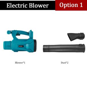 388Vf Electric Blower 2000w 6-speed Adjustable Cordless Leaf Blower 20000mAh High Power Industrial Vacuum Cleaner for Makita 18V Battery Household Blowing Dust Blowing Snow Tool