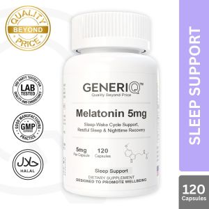 GENERIQ Melatonin 5mg (Sleep Rhythm Night Recovery & Restful Sleep)
