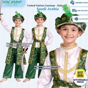 Baby Fourths Couture United Nation Saudi Arabia/Arabian Warrior Terno for Kids National Attire for UN Events for Kids